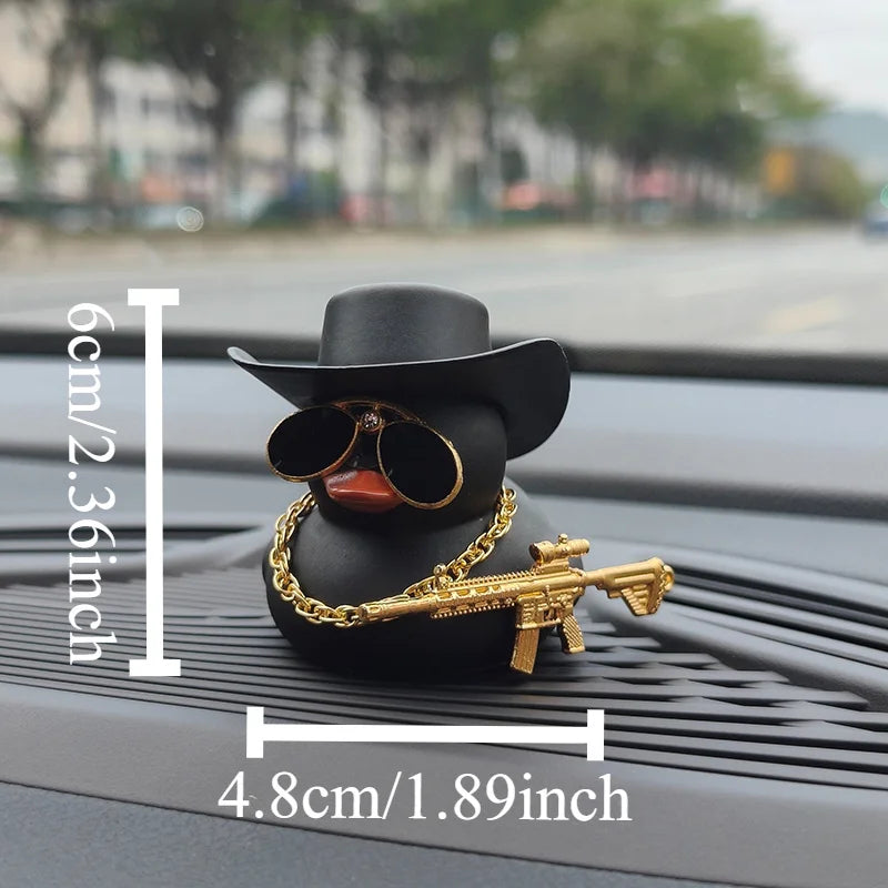 Cowboy rubber duck ornament detail