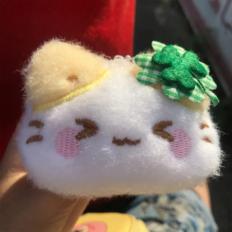 Clover Cat Plush Keychain