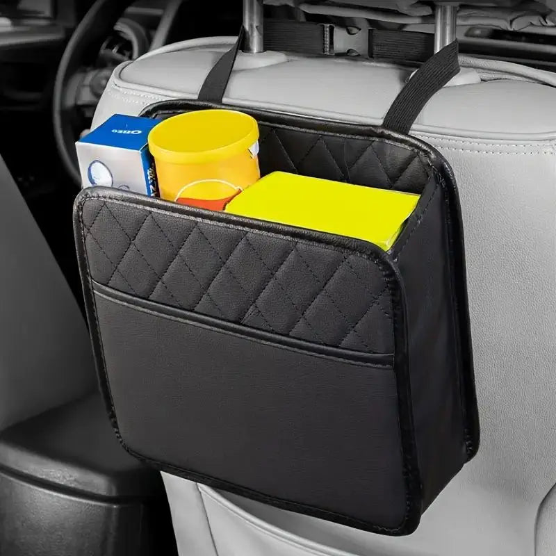 PU Leather Car Seat Side Storage Bag