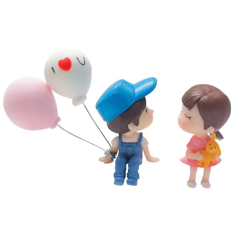 Cartoon Couple Dashboard Figurines