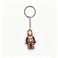 Superhero Building-Block Figure Keychain