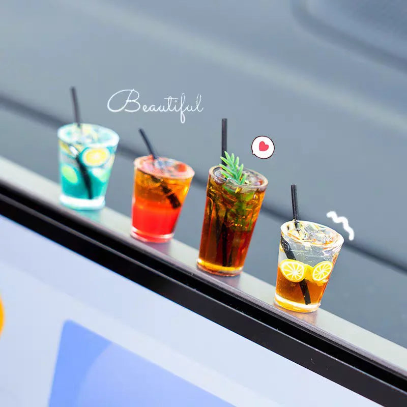 Mini Iced-Coffee Cup Dashboard Ornament