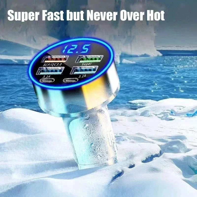 Fast USB-C + USB-A Car Charger (PD / QC3.0)