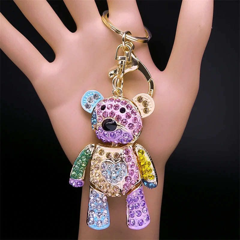 Crystal Bear Keychain