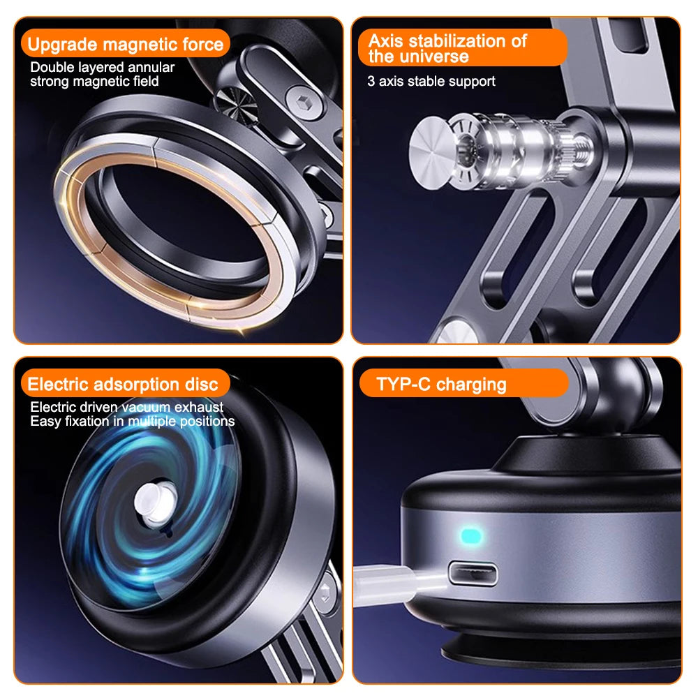 Vacuum Suction Phone Mount (360° Rotating)