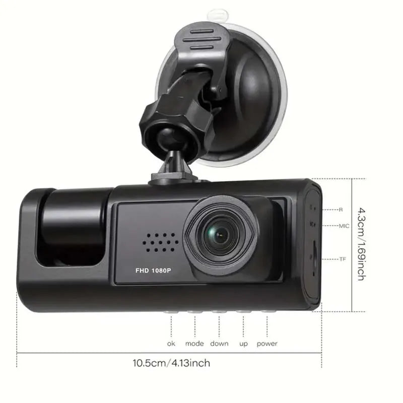 1080P Dual Dash Cam (Front + Cabin)
