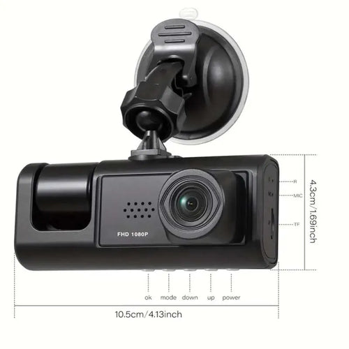 1080P Dual Dash Cam (Front + Cabin)