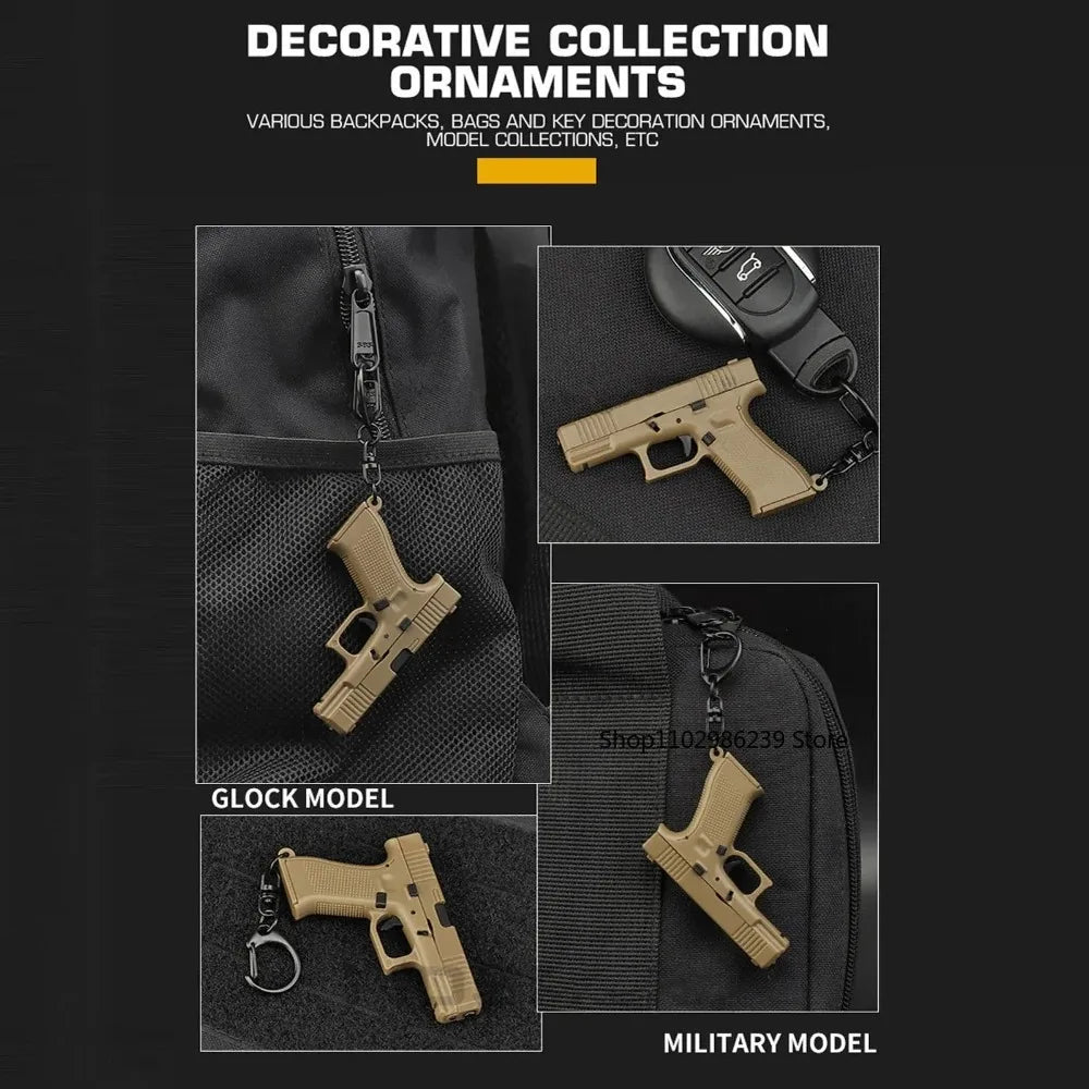 Tactical Pistol Model Keychain