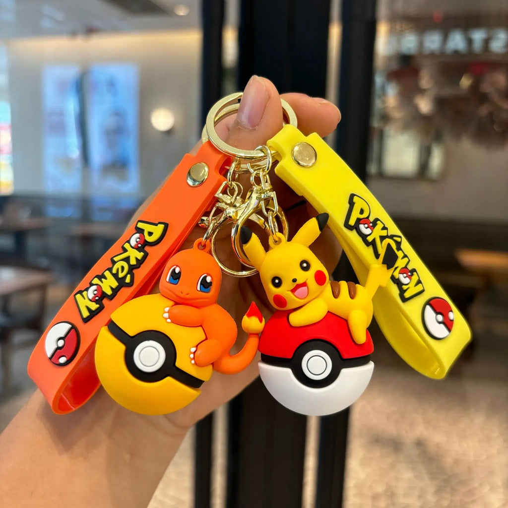 Poke Ball Figure Keychain Set