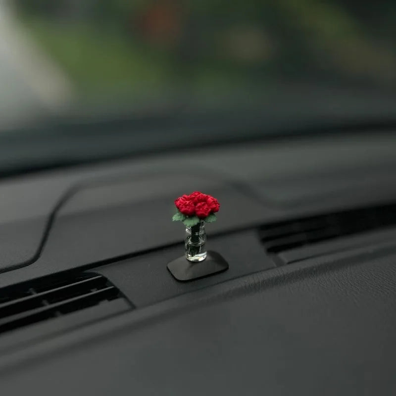 Mini Flower Vase Dashboard Ornament