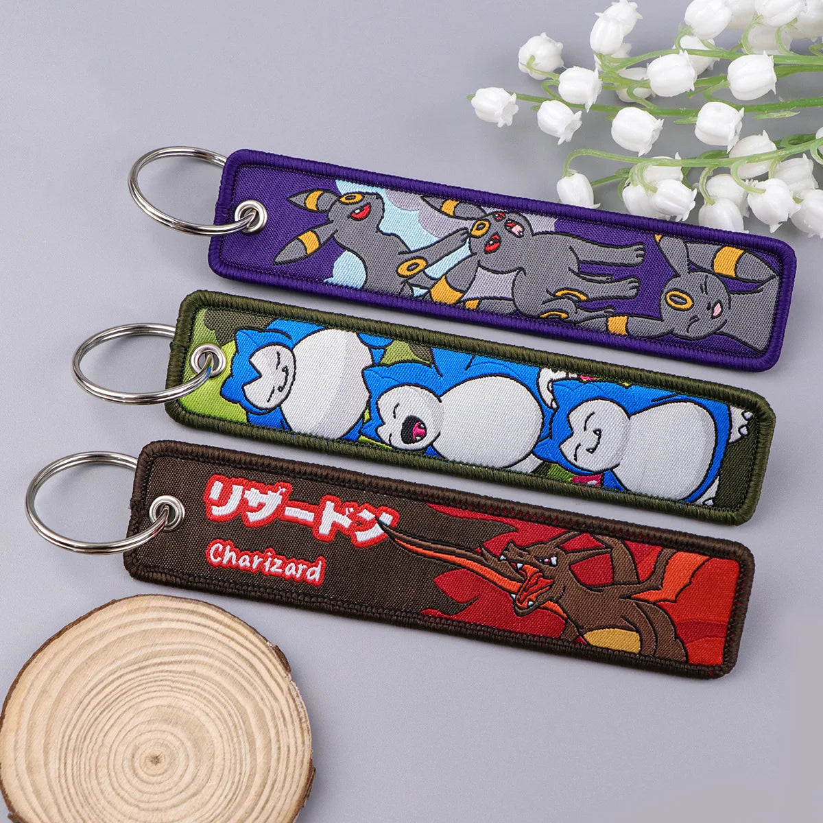 Anime Monster Embroidered Keychain