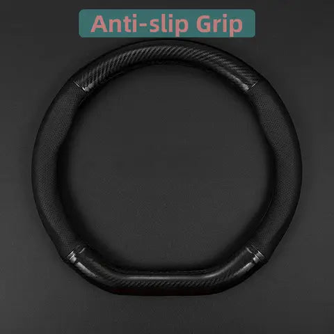 Carbon Fiber Leather Steering Wheel Cover