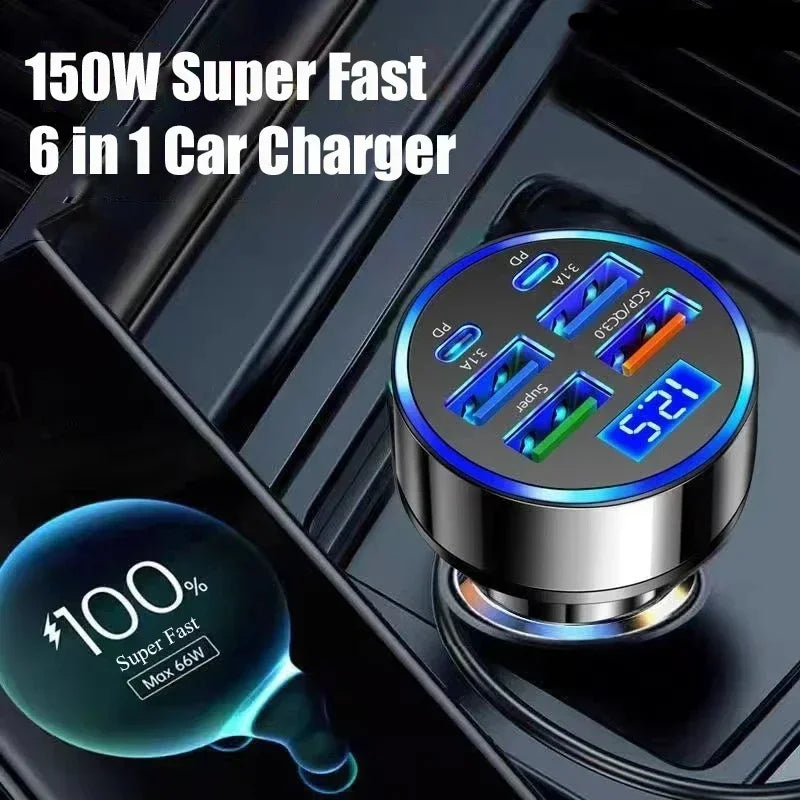 Fast USB-C + USB-A Car Charger (PD / QC3.0)