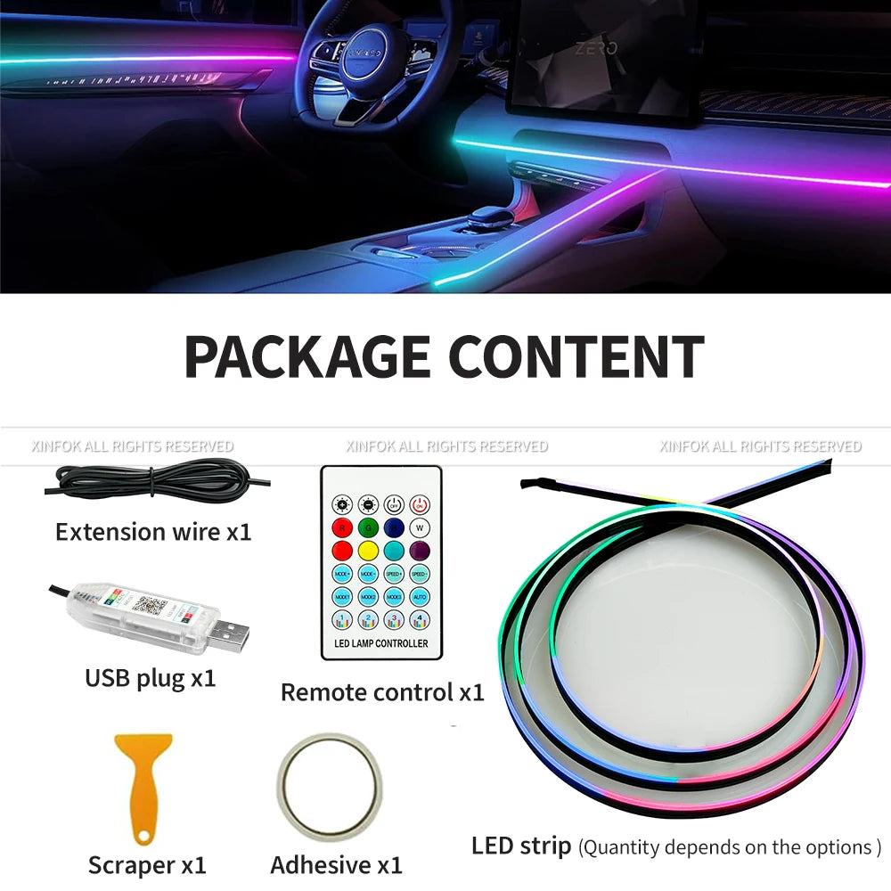 APP-Controlled Ambient Light Strips (110cm)