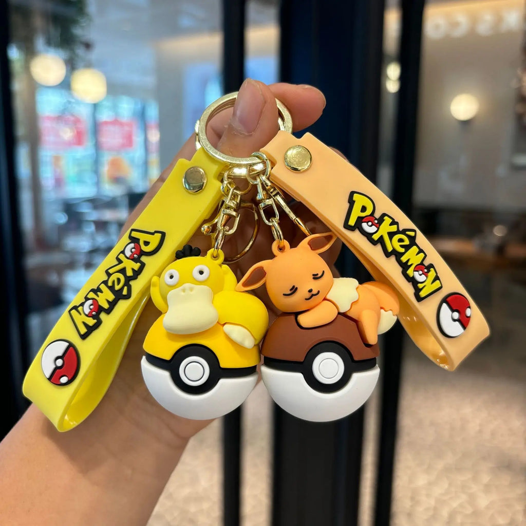Poke Ball Figure Keychain Set