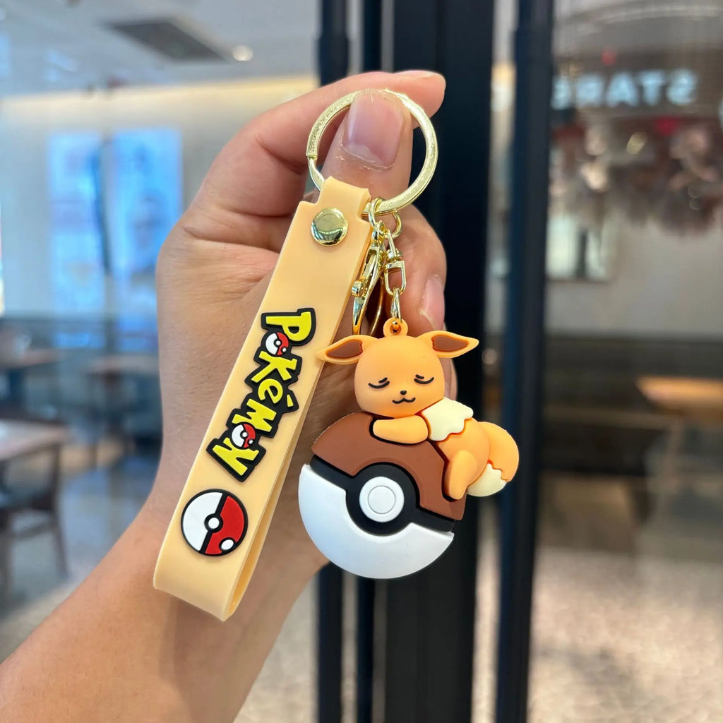 Poke Ball Figure Keychain Set