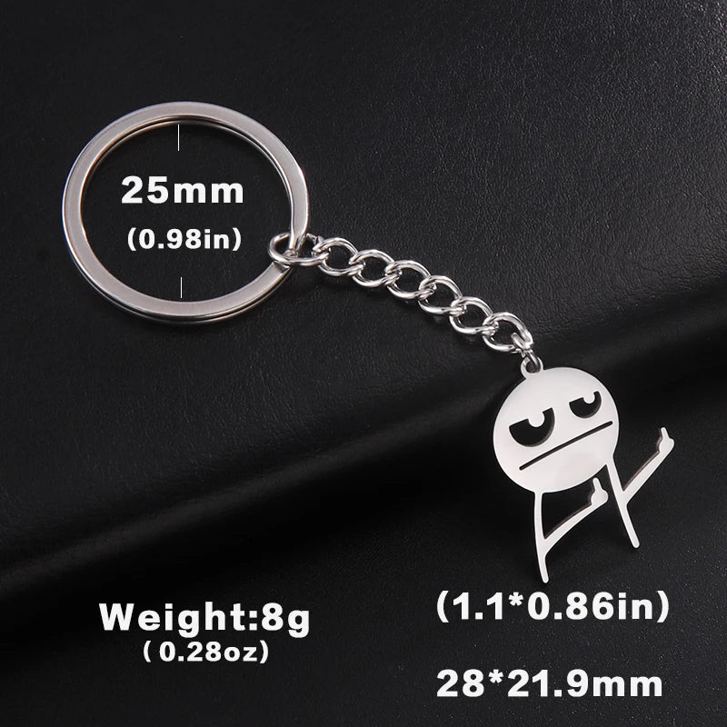 Middle Finger Stickman Keychain