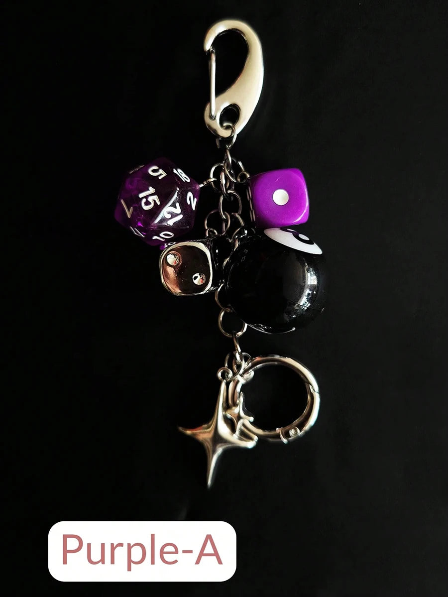 8-Ball & Dice Car Keychain