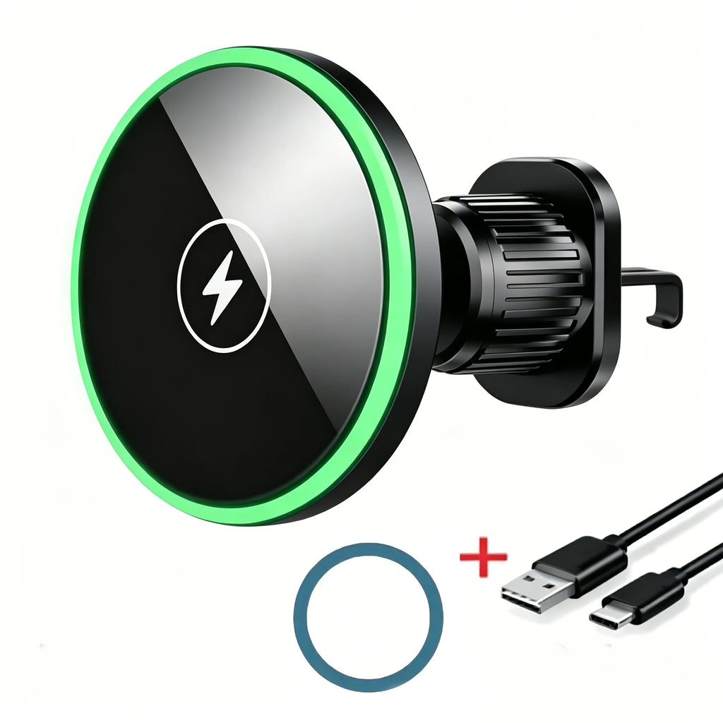 30W Magnetic Wireless Car Charger & Mount