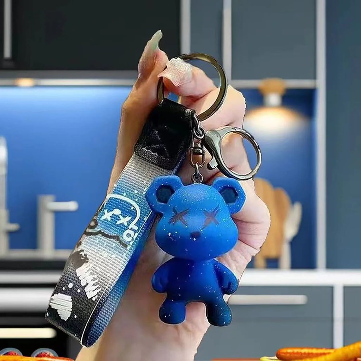 Gradient Bear PVC Keychain
