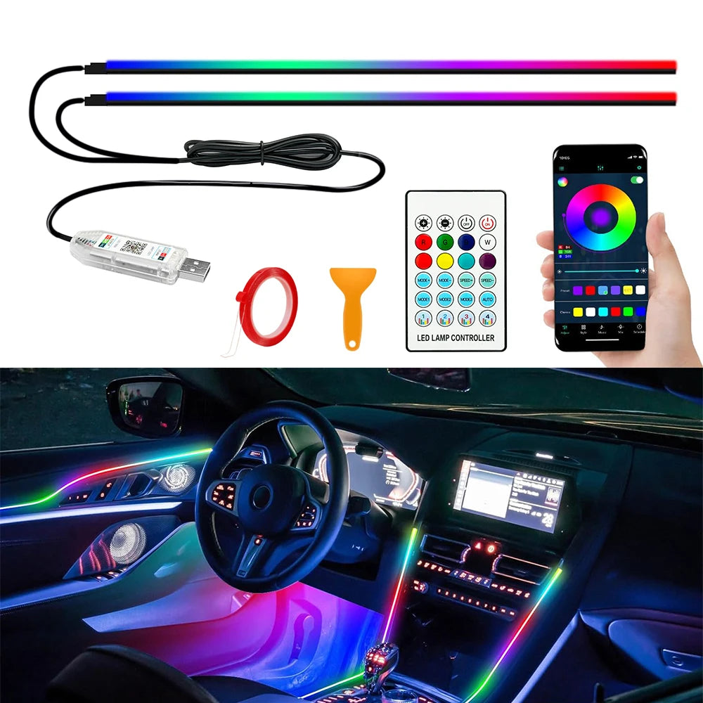 APP-Controlled Ambient Light Strips (110cm)
