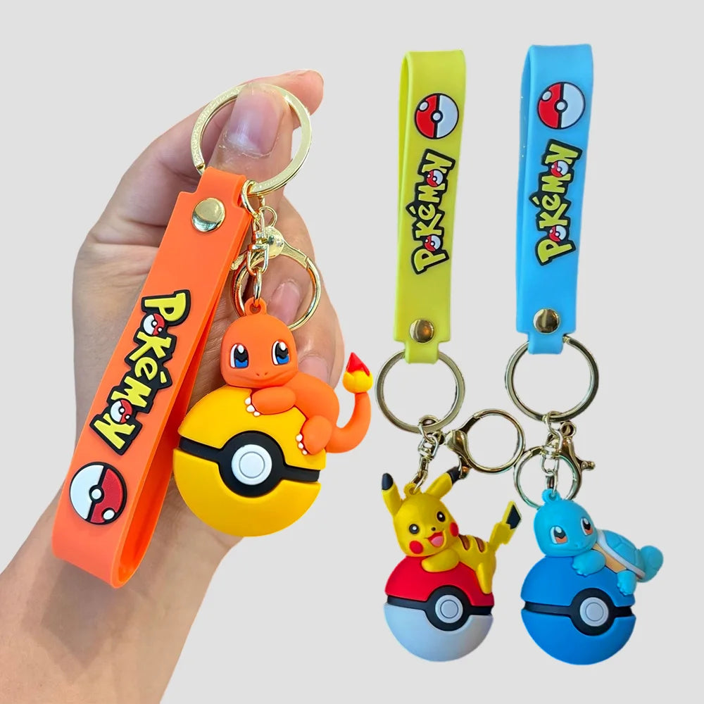 Poke Ball Figure Keychain Set