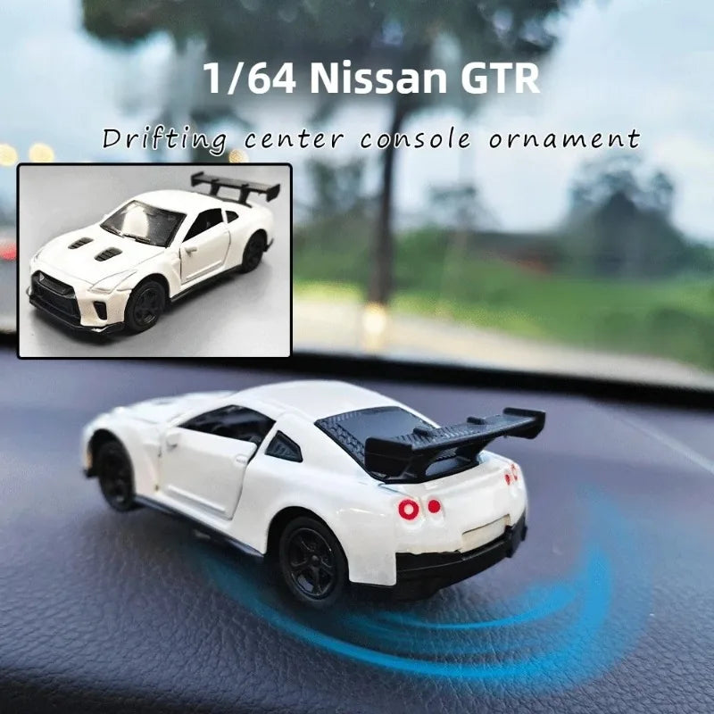 Rotating drift sports car dashboard ornament