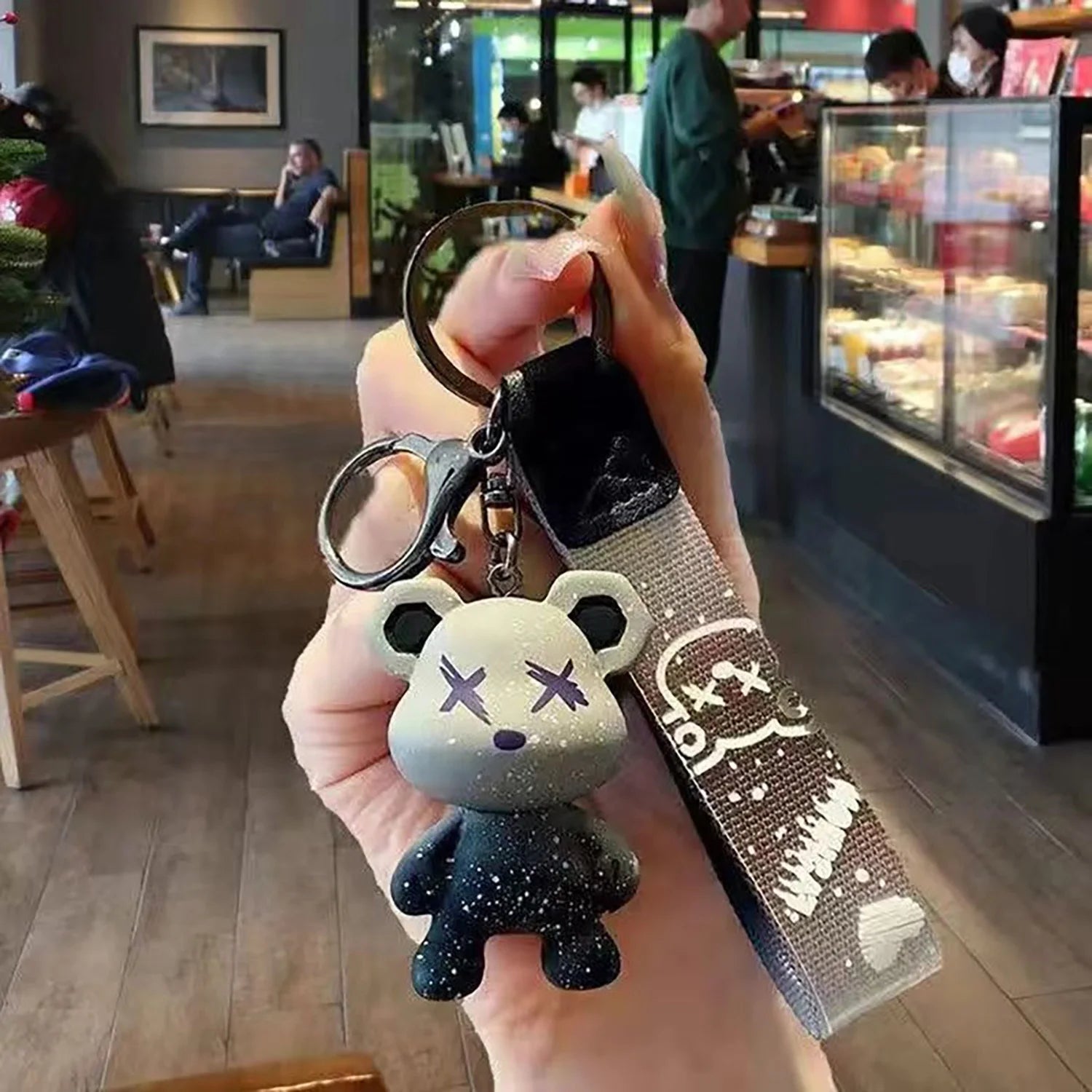 Gradient Bear PVC Keychain