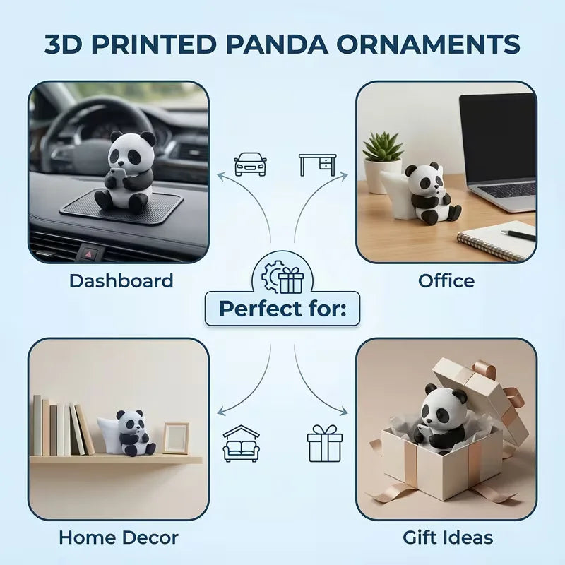 Panda Figure Dashboard Ornament