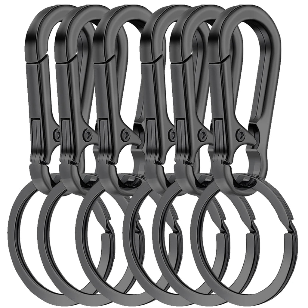 Carabiner Clip Keychain Set (6-Pack)