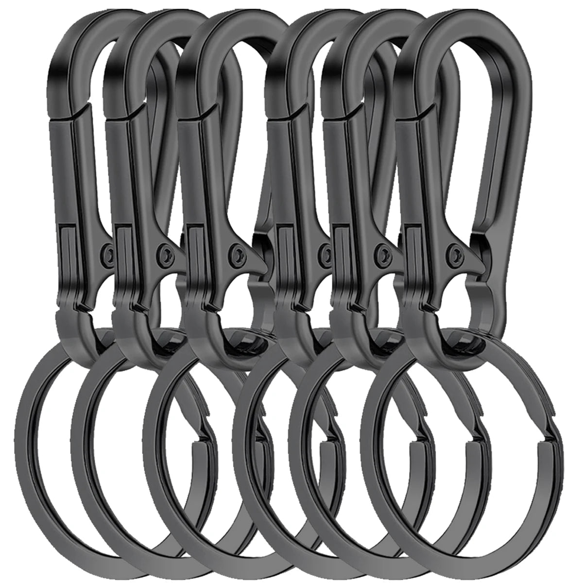 Carabiner Clip Keychain Set (6-Pack)