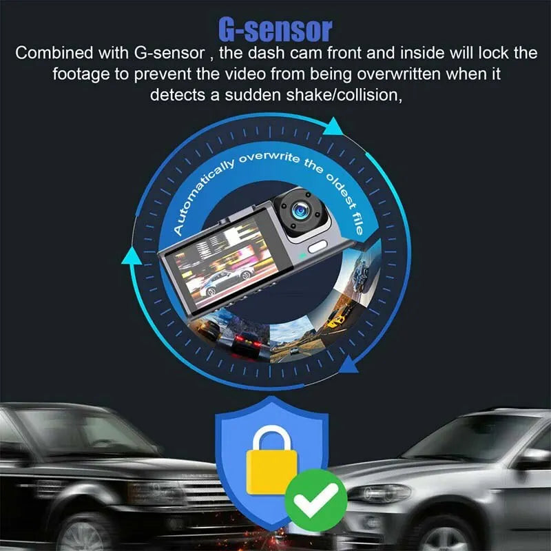 1080P Dual Dash Cam (Front + Cabin)