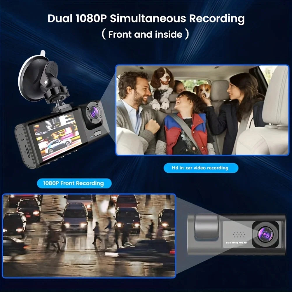 1080P Dual Dash Cam (Front + Cabin)