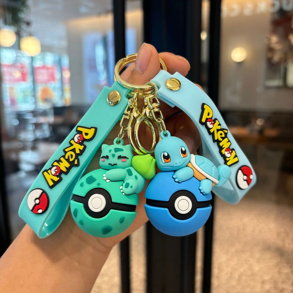 Poke Ball Figure Keychain Set