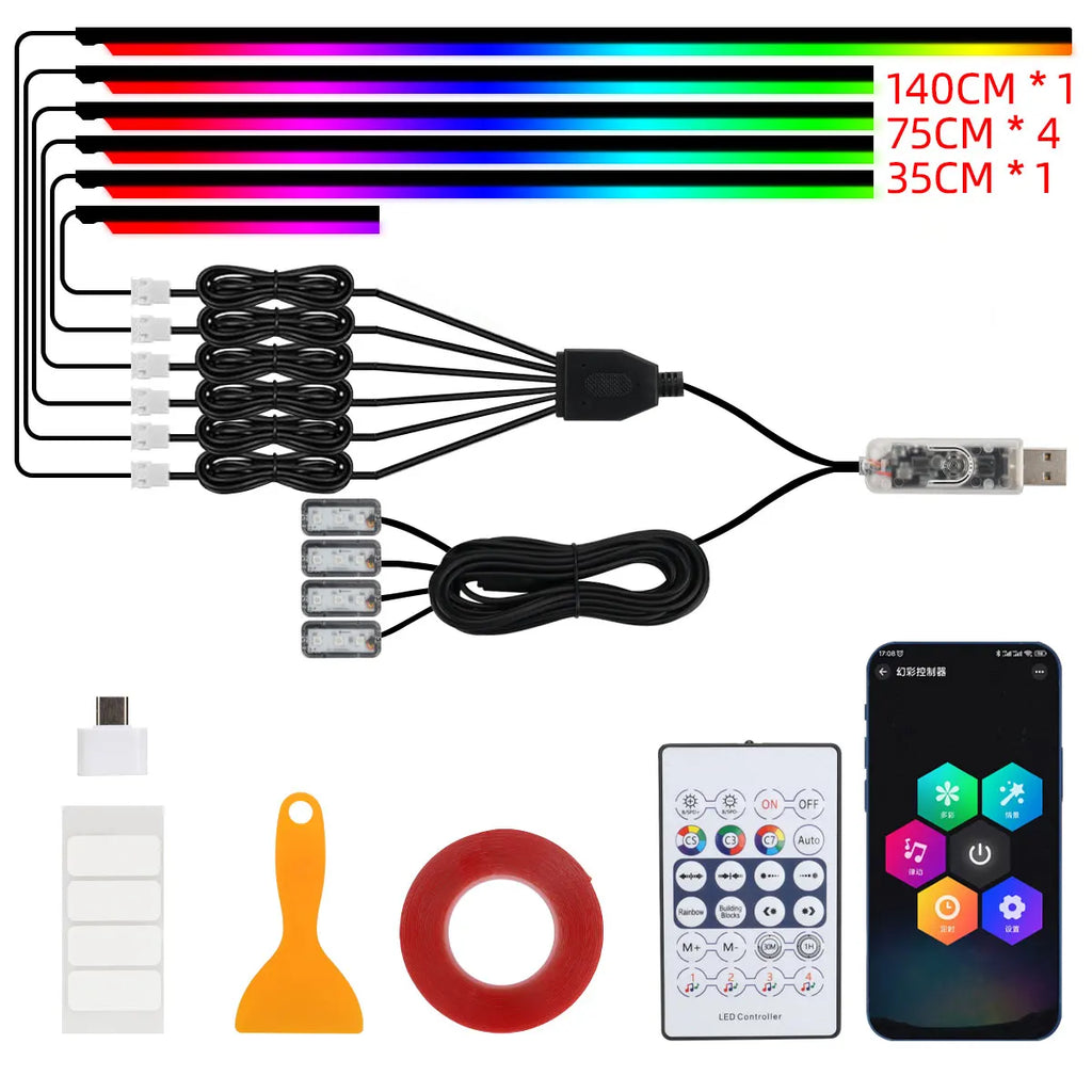 10-in-1 RGB Footwell Ambient Light Kit