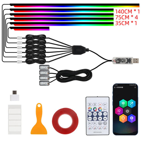 10-in-1 RGB Footwell Ambient Light Kit
