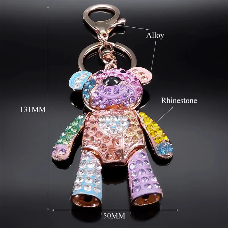 Crystal Bear Keychain