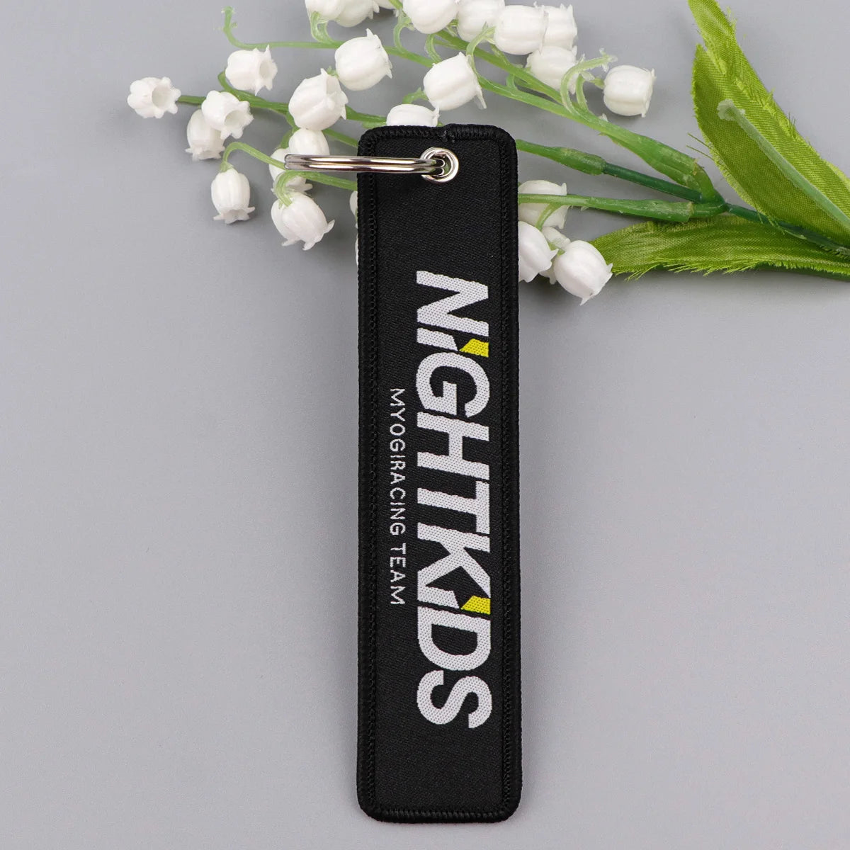 "No Risk No Fun" Embroidered Keychain