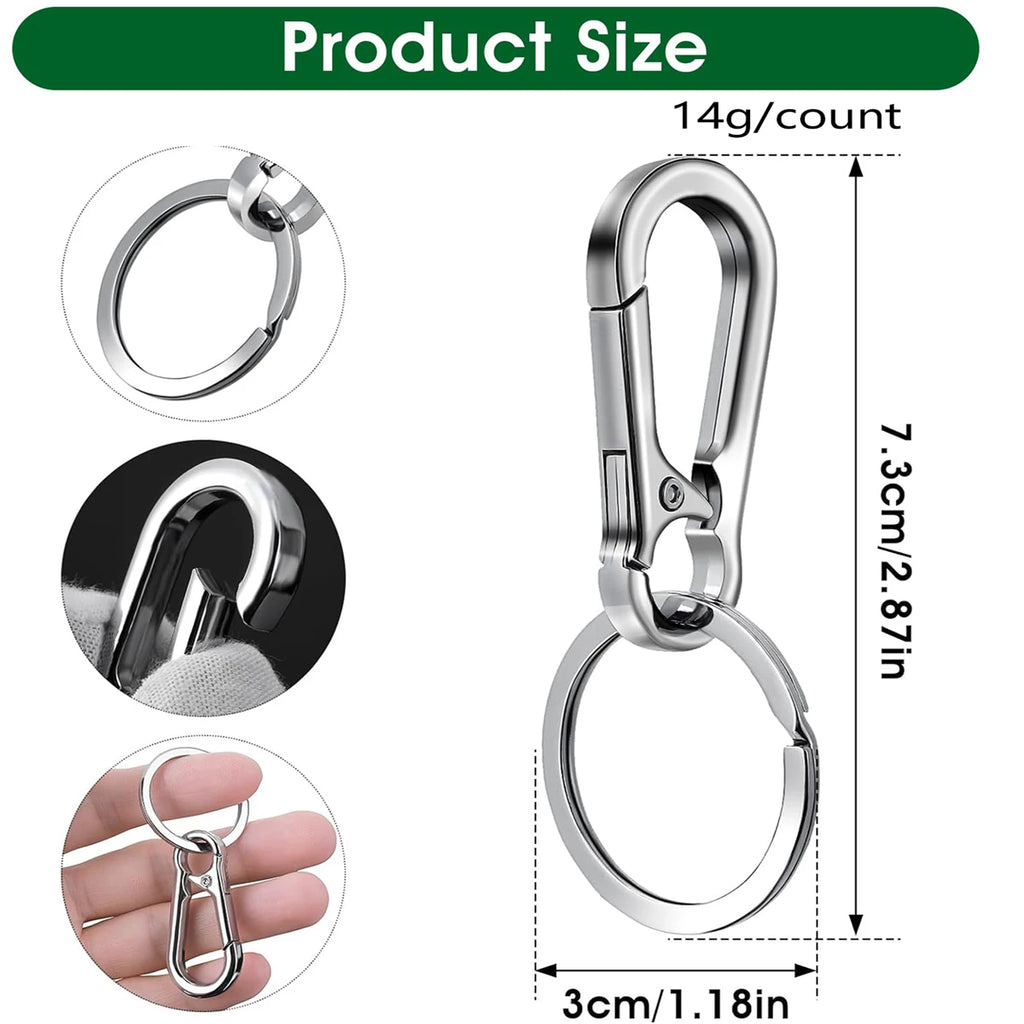 Carabiner Clip Keychain Set (6-Pack)