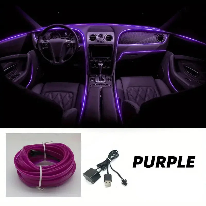 5M USB Neon Interior Light Wire