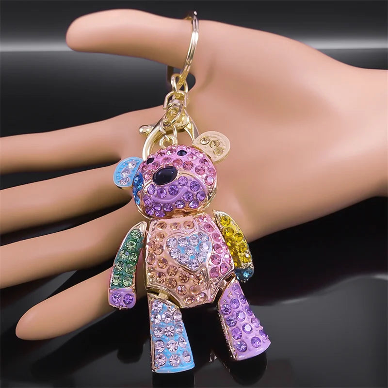 Crystal Bear Keychain