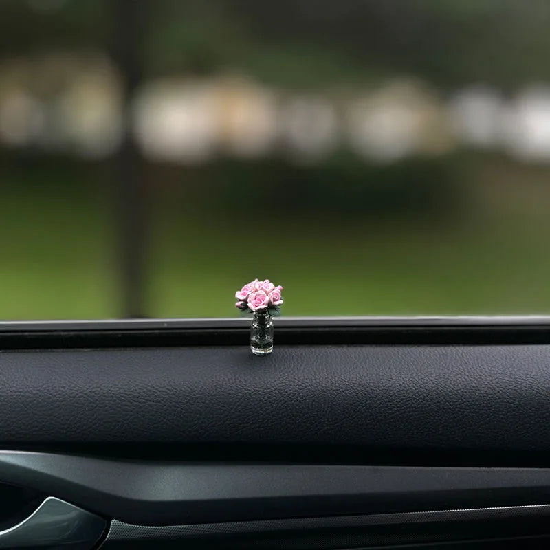 Mini Flower Vase Dashboard Ornament