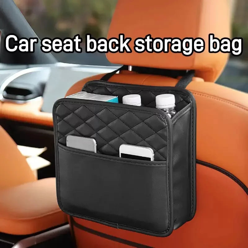 PU Leather Car Seat Side Storage Bag
