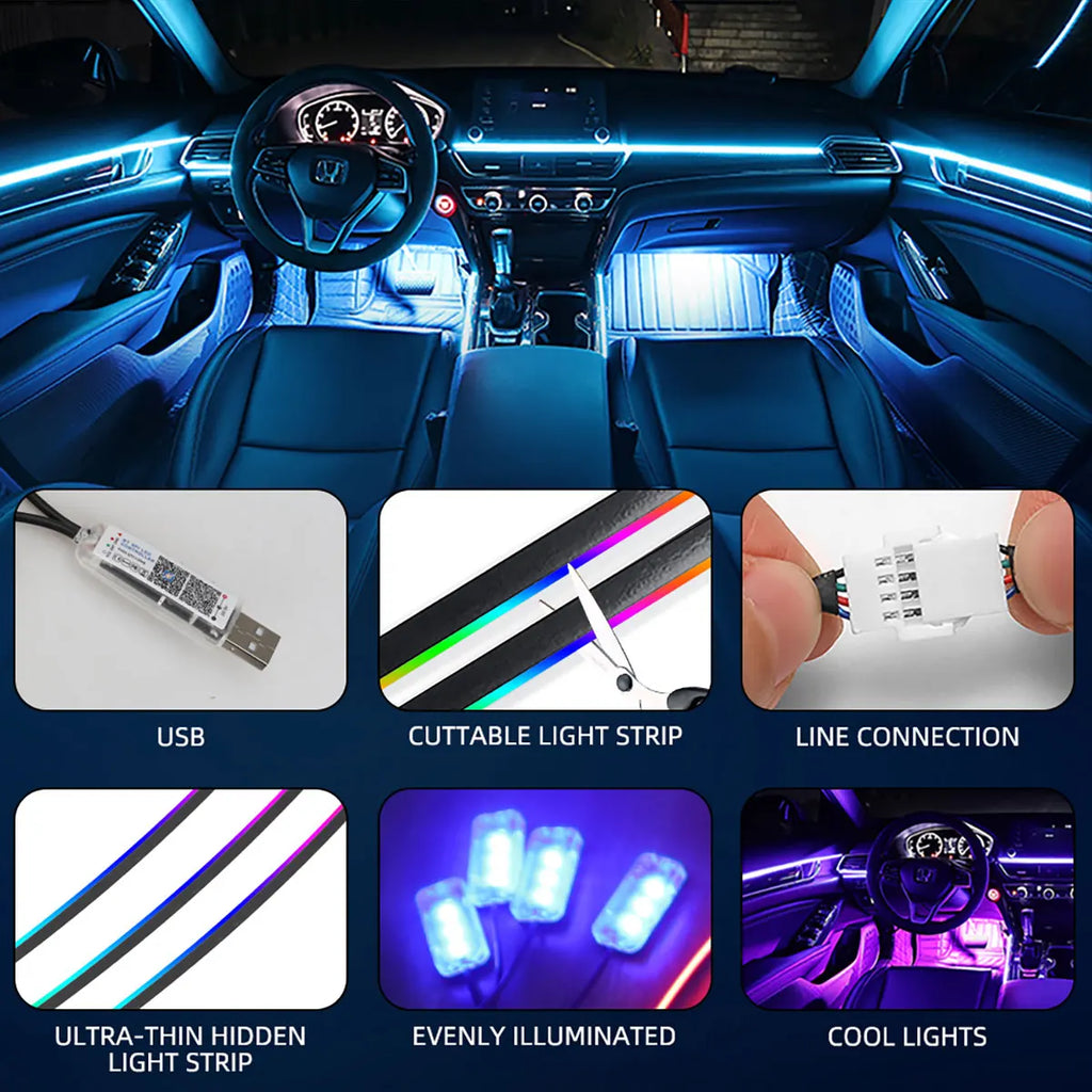 10-in-1 RGB Footwell Ambient Light Kit
