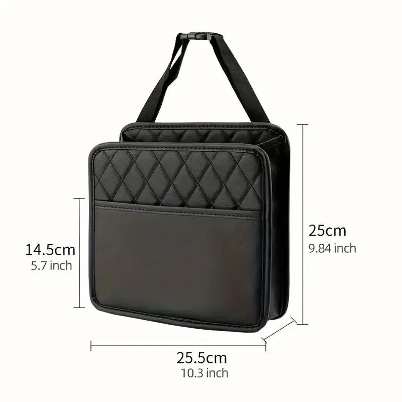 PU Leather Car Seat Side Storage Bag