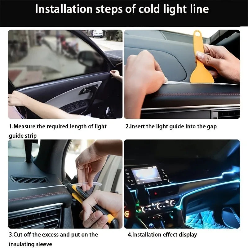 5M USB Neon Interior Light Wire