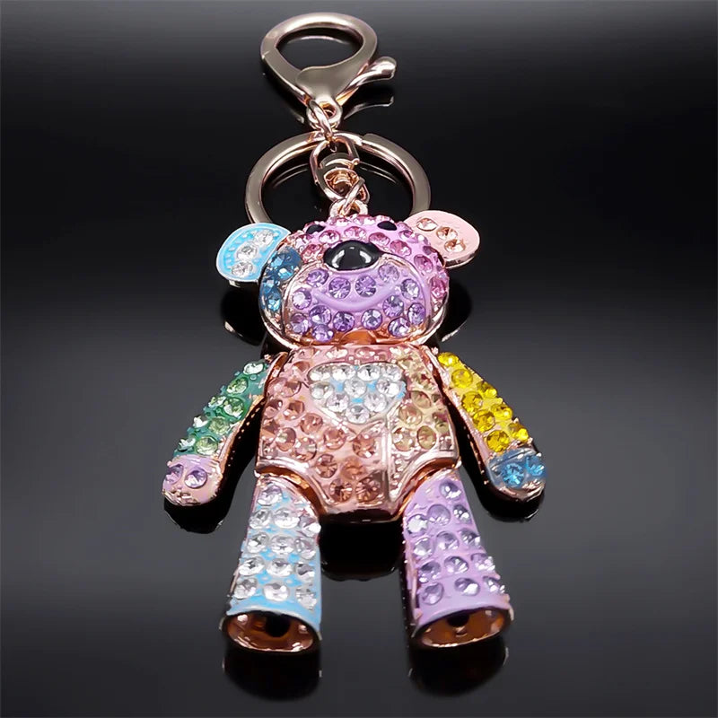Crystal Bear Keychain
