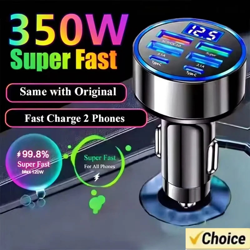 Fast USB-C + USB-A Car Charger (PD / QC3.0)
