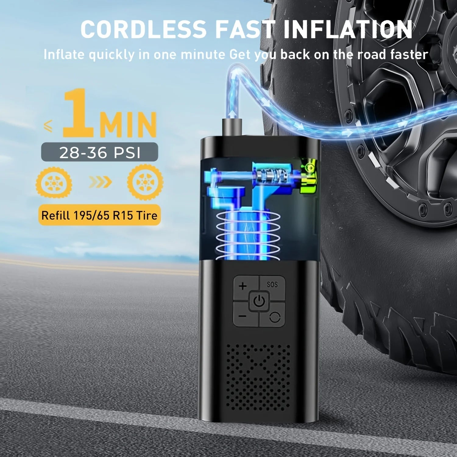 Cordless Tire Inflator (150 PSI)