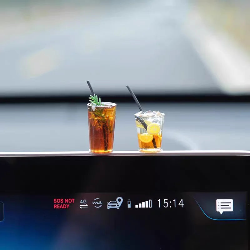Mini Iced-Coffee Cup Dashboard Ornament